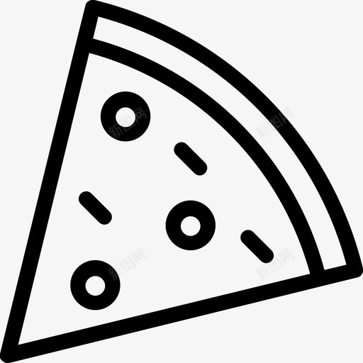 披萨快餐意大利食品图标svg_新图网 https://ixintu.com 垃圾食品 快餐 意大利食品 披萨 食品线图标