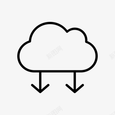 云批量云文件云图标图标