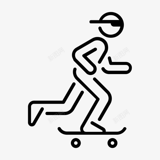 滑板极限sk8图标svg_新图网 https://ixintu.com sk8 夏季运动 极限 滑板 运动