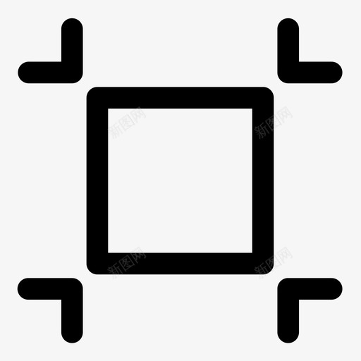 矩形框架布局图标svg_新图网 https://ixintu.com 布局 框架 正方形 矩形