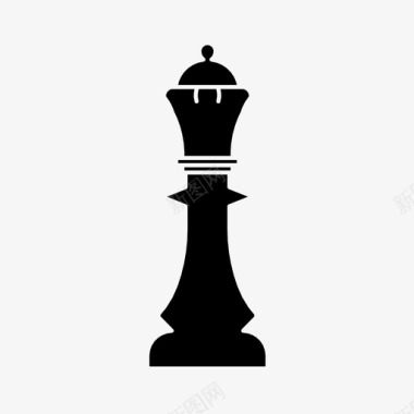 黑皇后棋子策略图标图标