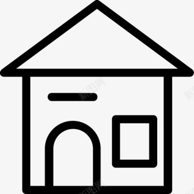 家庭建筑小屋图标图标