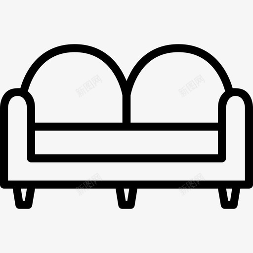 双人沙发沙发家具图标svg_新图网 https://ixintu.com 休息室 双人沙发 室内 家具 沙发