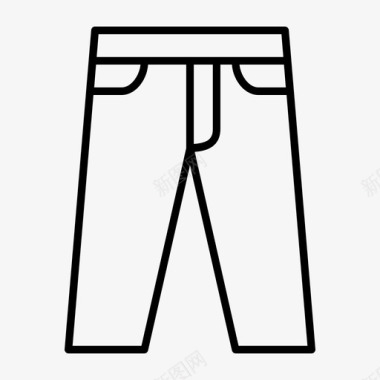 牛仔裤衣服长裤图标图标