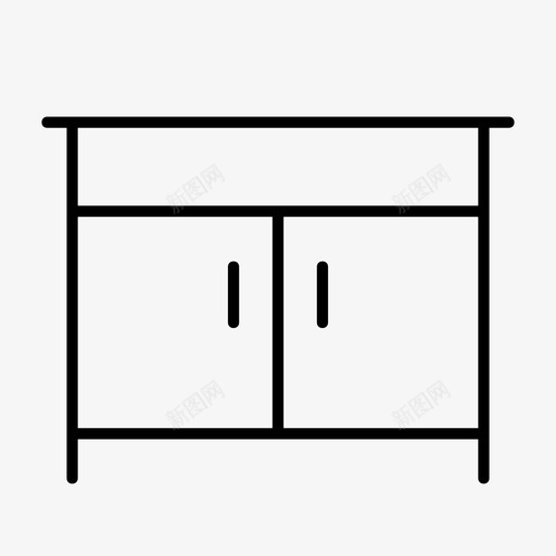 橱柜抽屉柜家具图标svg_新图网 https://ixintu.com 储藏室 家具 家用 抽屉柜 桌子 橱柜