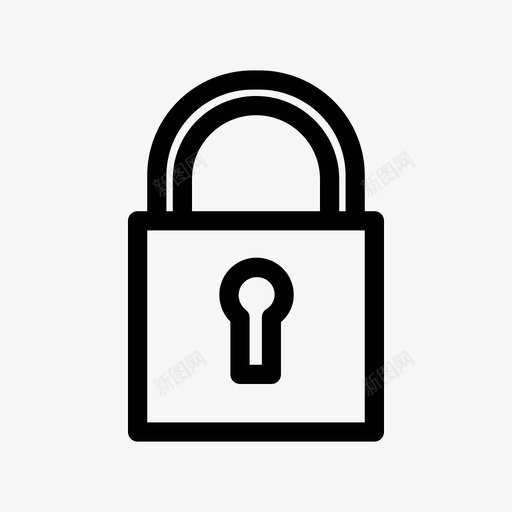 锁关闭阻塞禁用图标svg_新图网 https://ixintu.com 不可访问 基本轮廓 禁用 锁关闭 阻塞