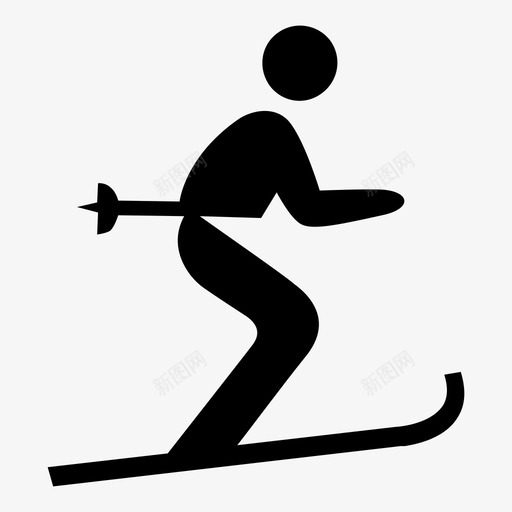 滑雪运动图标svg_新图网 https://ixintu.com 滑雪 运动