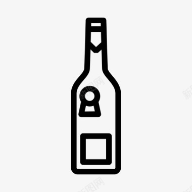 葡萄酒酒瓶红葡萄酒图标图标