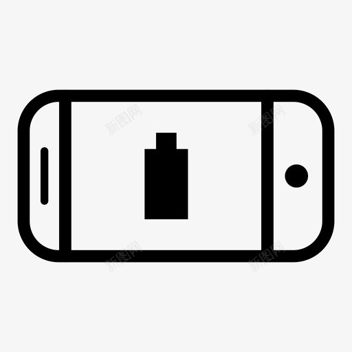 智能手机电池已满横向移动图标svg_新图网 https://ixintu.com 智能手机横向 智能手机电池已满 横向 移动