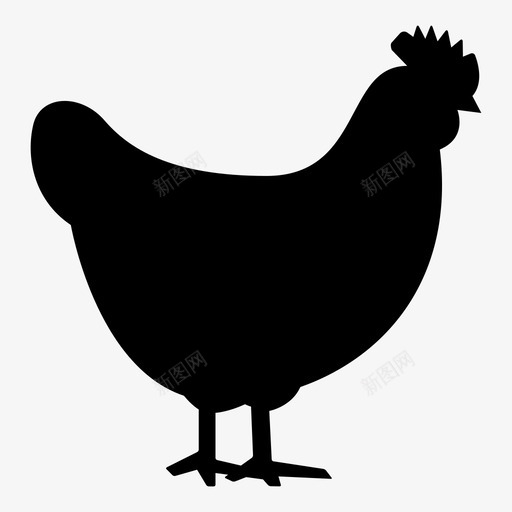 鸡动物蛋图标svg_新图网 https://ixintu.com 动物 蛋 食物 鸡