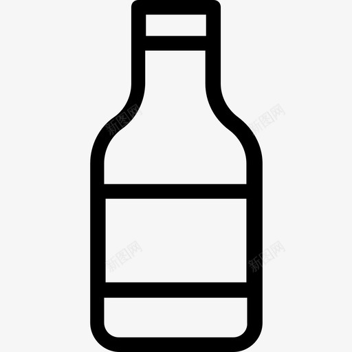 伏特加瓶酒精啤酒图标svg_新图网 https://ixintu.com 伏特加瓶 啤酒 派对和庆祝线图标 酒精 饮料