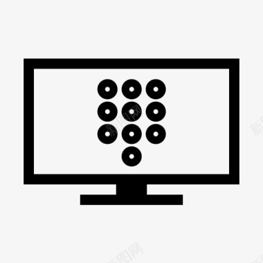 电视屏幕控制器按钮电视图标图标