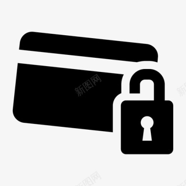 信用卡锁密码图标图标