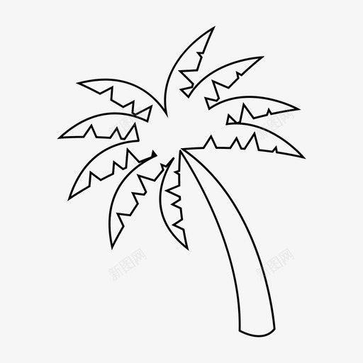 棕榈树乔木凉亭图标svg_新图网 https://ixintu.com 乔木 凉亭 树木 棕榈树 植物和花卉
