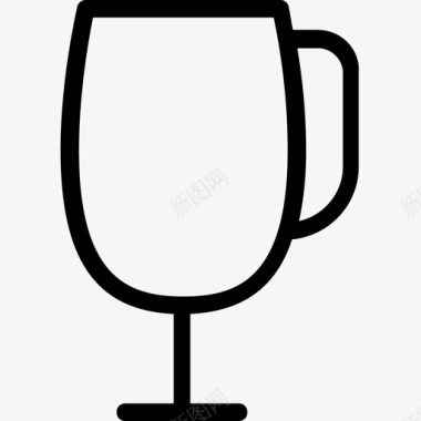 啤酒杯饮料玻璃杯图标图标