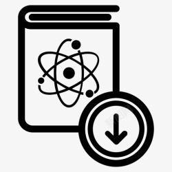 书籍下载科学书籍原子电子书图标高清图片