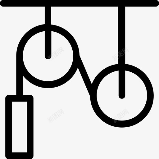 杠杆物理滑轮图标svg_新图网 https://ixintu.com 杠杆 滑轮 物理 研究 科学 科技线图标