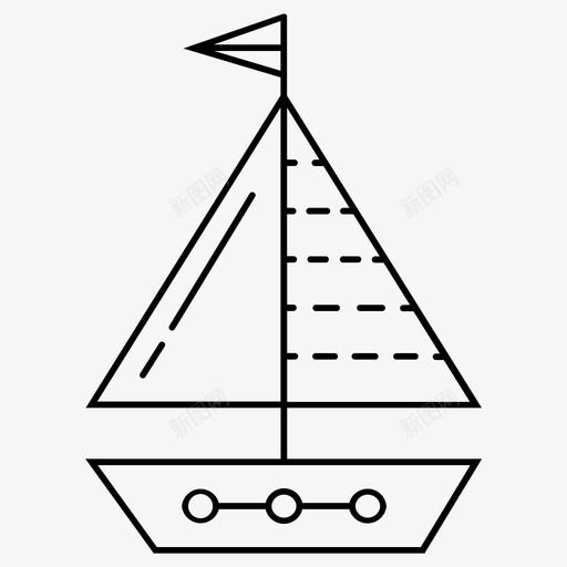 帆船海洋风图标svg_新图网 https://ixintu.com 帆船 海洋 风