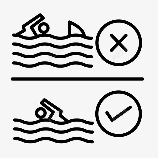 规则控制禁止图标svg_新图网 https://ixintu.com 不允许 控制 游泳 禁止 规则