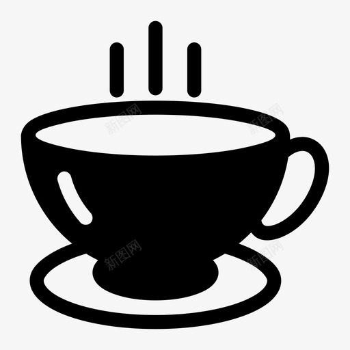 茶杯咖啡热的图标svg_新图网 https://ixintu.com 咖啡 热的 热的杯子 热茶 茶杯 饮用玻璃