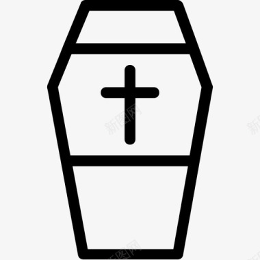 棺材恐怖万圣节棺材图标图标