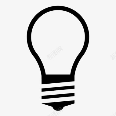 灯泡电想法图标图标
