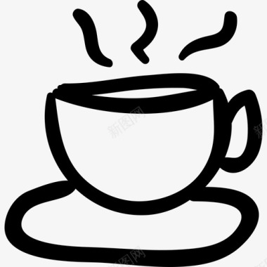 咖啡杯食物手工烹饪图标图标