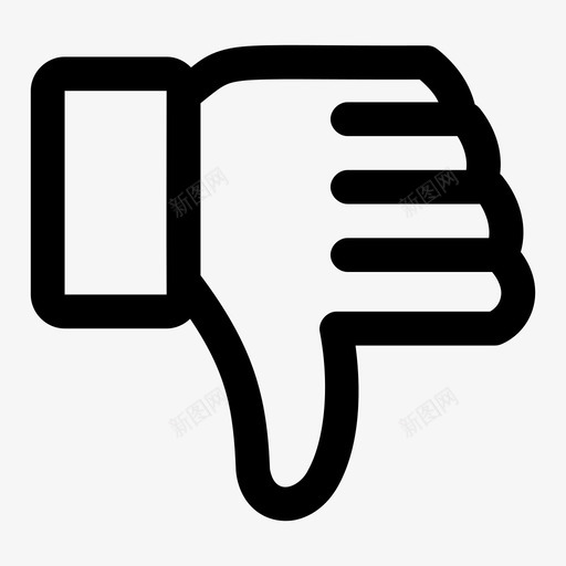 不喜欢手大拇指朝下图标svg_新图网 https://ixintu.com 不像 不喜欢 大拇指朝下 手 设计