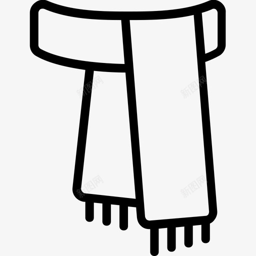 围巾服装女士图标svg_新图网 https://ixintu.com 冬季 围巾 女士 女士服装轮廓收集 服装 颈部
