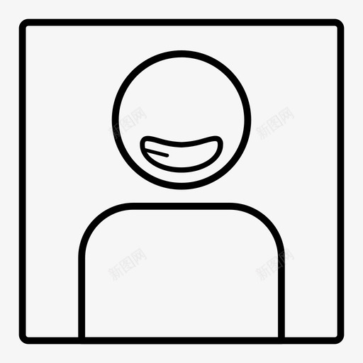 头像人物肖像图标svg_新图网 https://ixintu.com 个人资料 人物 头像 微笑 用户 肖像