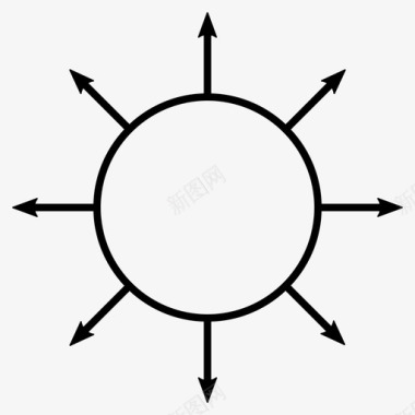 箭头太阳管理控制图标图标