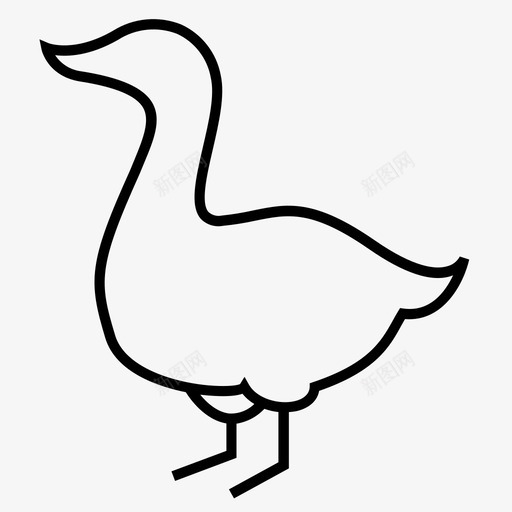 鸭动物鸟图标svg_新图网 https://ixintu.com 动物 天鹅 天鹅2系列 湖 白色 鸟 鸭