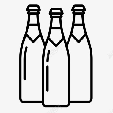 啤酒瓶酒精啤酒图标图标