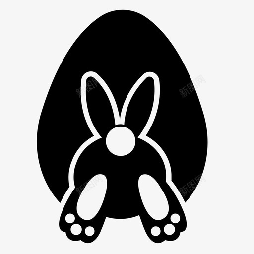 复活节彩蛋兔子兔子耳朵图标svg_新图网 https://ixintu.com 兔子 兔子耳朵 复活节彩蛋