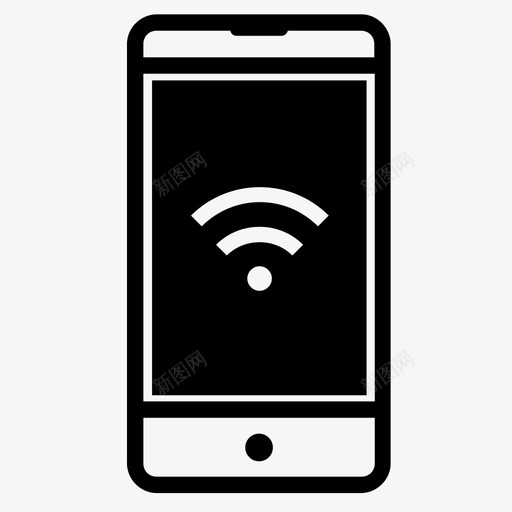 智能手机wifi手机信号图标svg_新图网 https://ixintu.com 信号 手机 智能手机wifi 智能手机固态