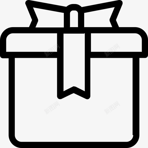 礼品盒庆祝礼物图标svg_新图网 https://ixintu.com 圣诞礼物 庆祝 派对和庆祝线图标 礼品盒 礼物 许愿