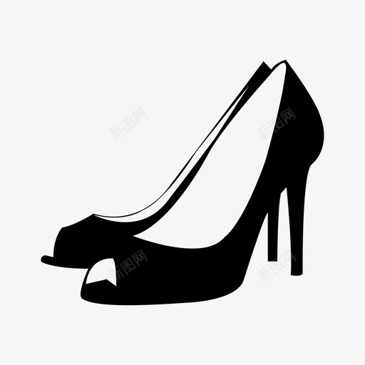 高跟鞋身高鞋图标svg_新图网 https://ixintu.com 短款 身高 鞋 高跟鞋