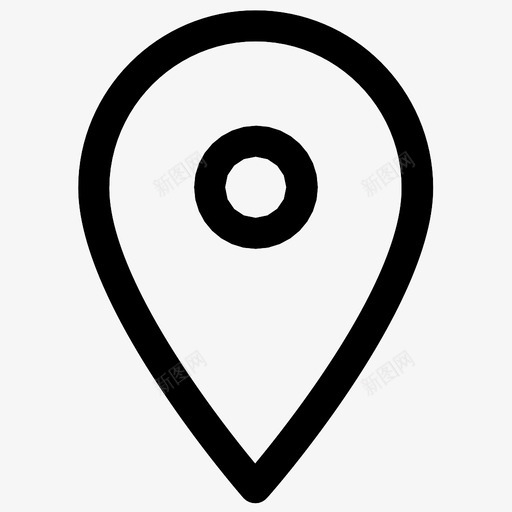 地图针地理定位器图标svg_新图网 https://ixintu.com 地图针 地理定位器