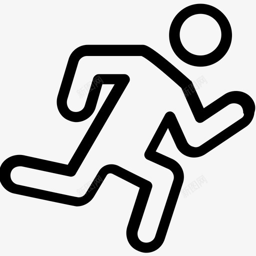 跑步者运动员健身图标svg_新图网 https://ixintu.com 健身 医疗线图标 慢跑 跑步 跑步者 运动员