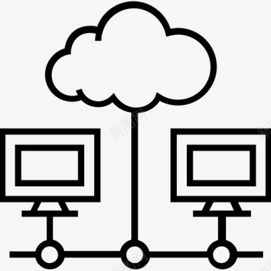 云存储共享网络图标图标