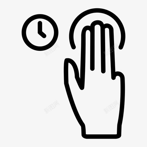 三个手指握住手势手图标svg_新图网 https://ixintu.com 三个手指握住 手 手势 触摸