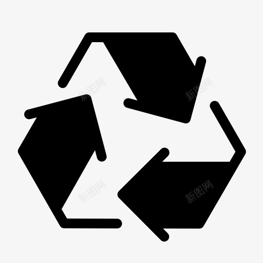 回收环保再利用图标svg_新图网 https://ixintu.com 再利用 可持续 回收 垃圾 环保 生态固本 绿色能源