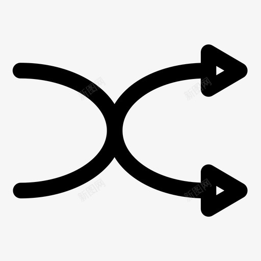 随机化箭头混合图标svg_新图网 https://ixintu.com 洗牌 混合 箭头 随机化