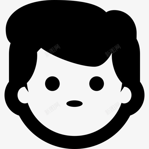 小男孩的脸人人的象形图图标svg_新图网 https://ixintu.com 人 人的象形图 小男孩的脸