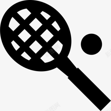 网球拍和球体育poi活动图标图标