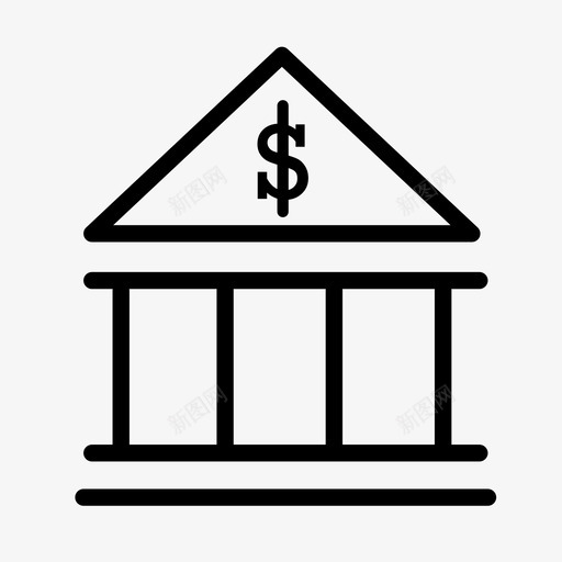 银行银行应用法院图标svg_新图网 https://ixintu.com 商业金融 法院 金融 银行 银行应用