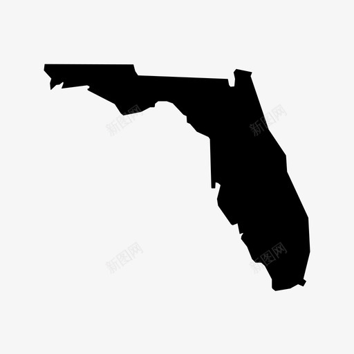 佛罗里达地图州图标svg_新图网 https://ixintu.com 佛罗里达 地图 州