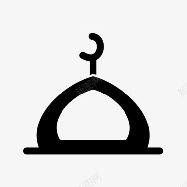 清真寺穆斯林祈祷图标图标