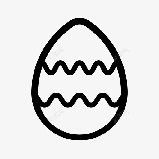复活节彩蛋食物锯齿形图标svg_新图网 https://ixintu.com 复活节彩蛋 锯齿形 食物