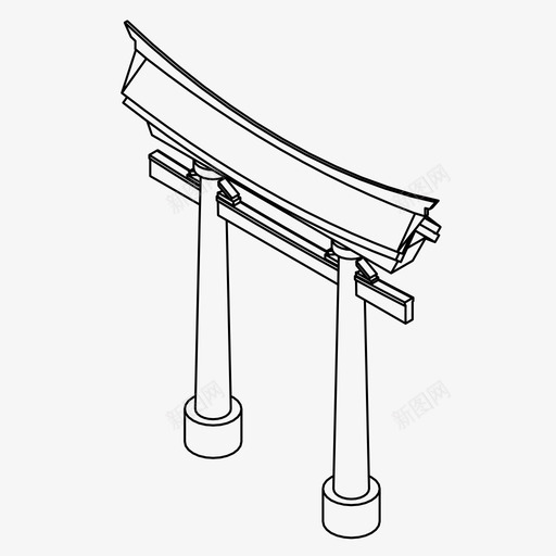 东丽入口大门图标svg_新图网 https://ixintu.com 东丽 入口 大门 日本细木工 神社 神道门
